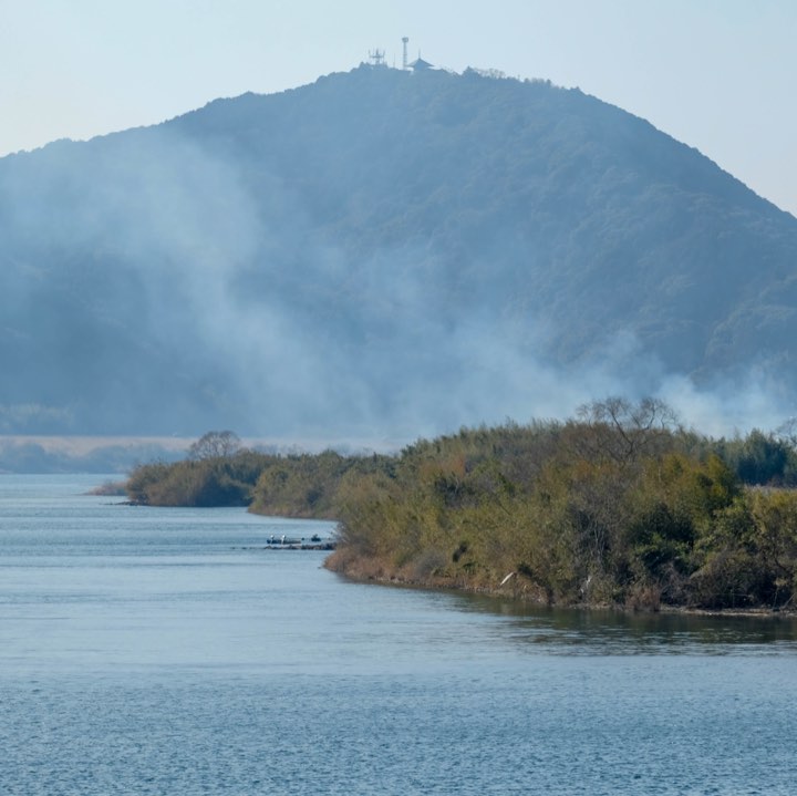 四万十川と後川の合流点の写真