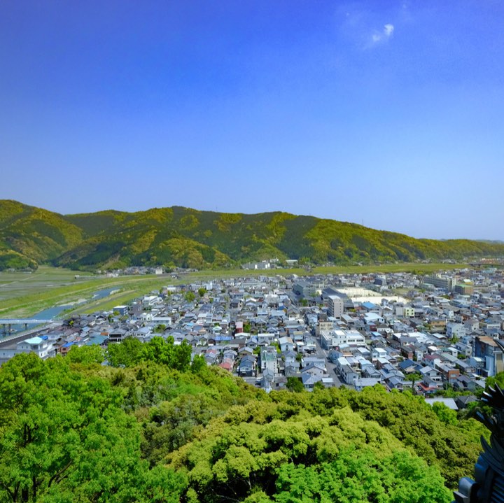 東山を見るところの写真